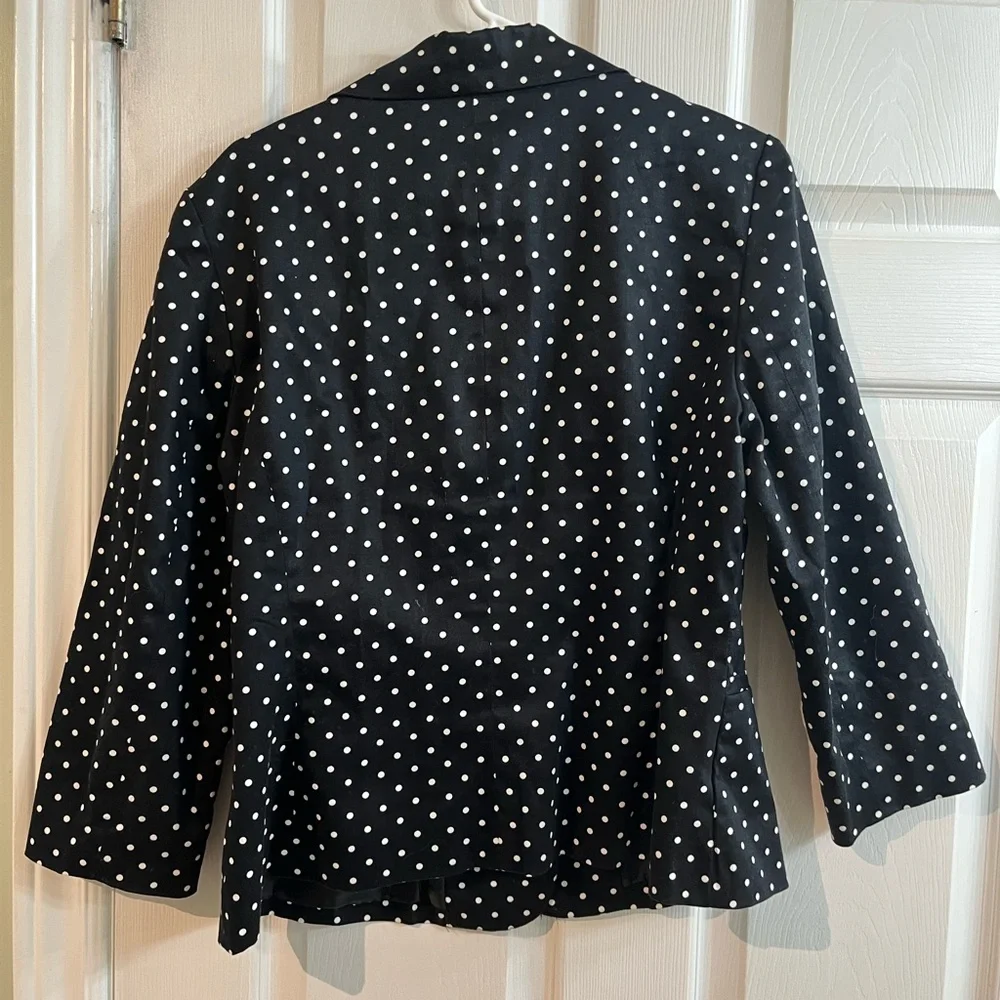 Sandro Black Blazer with off-White Dots size L - Picture 4 of 5
